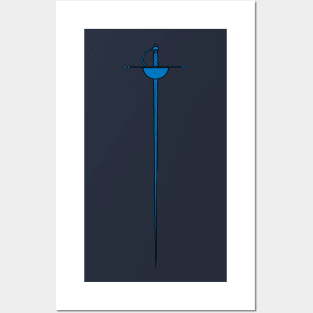 Blue Cup Rapier Sword Posters and Art